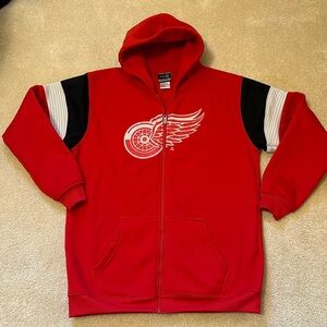 NHL My Hockey Apparel Detroit Redwings zip front Hoodie size XL tiny scu…